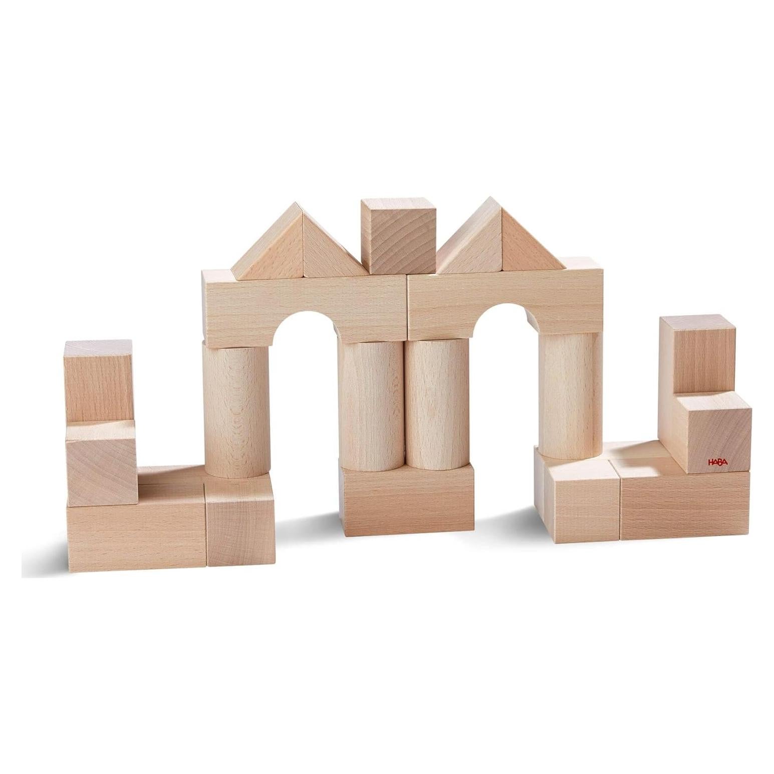 Juego de Bloques de Madera HABA 26 Piezas para Niños 1-3 Años