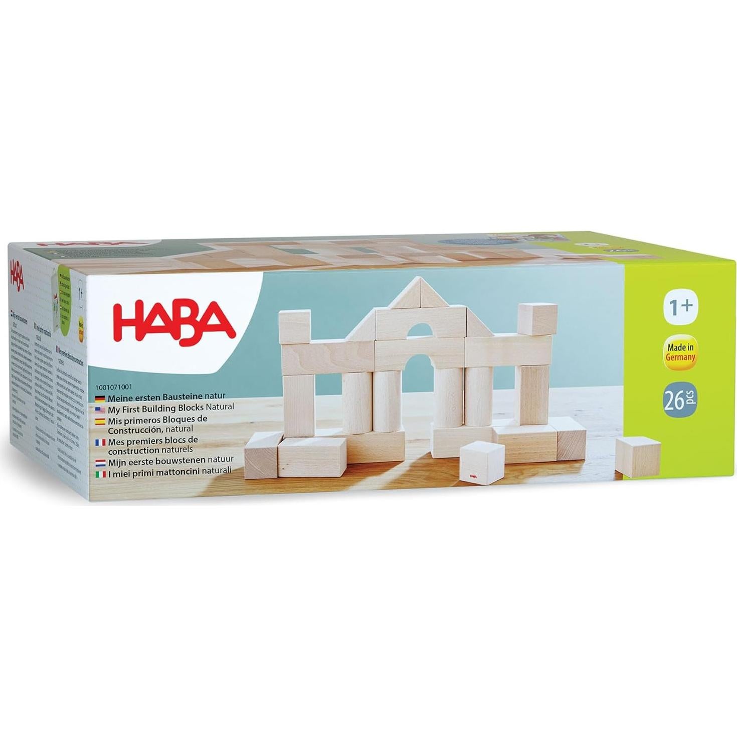 Juego de Bloques de Madera HABA 26 Piezas para Niños 1-3 Años