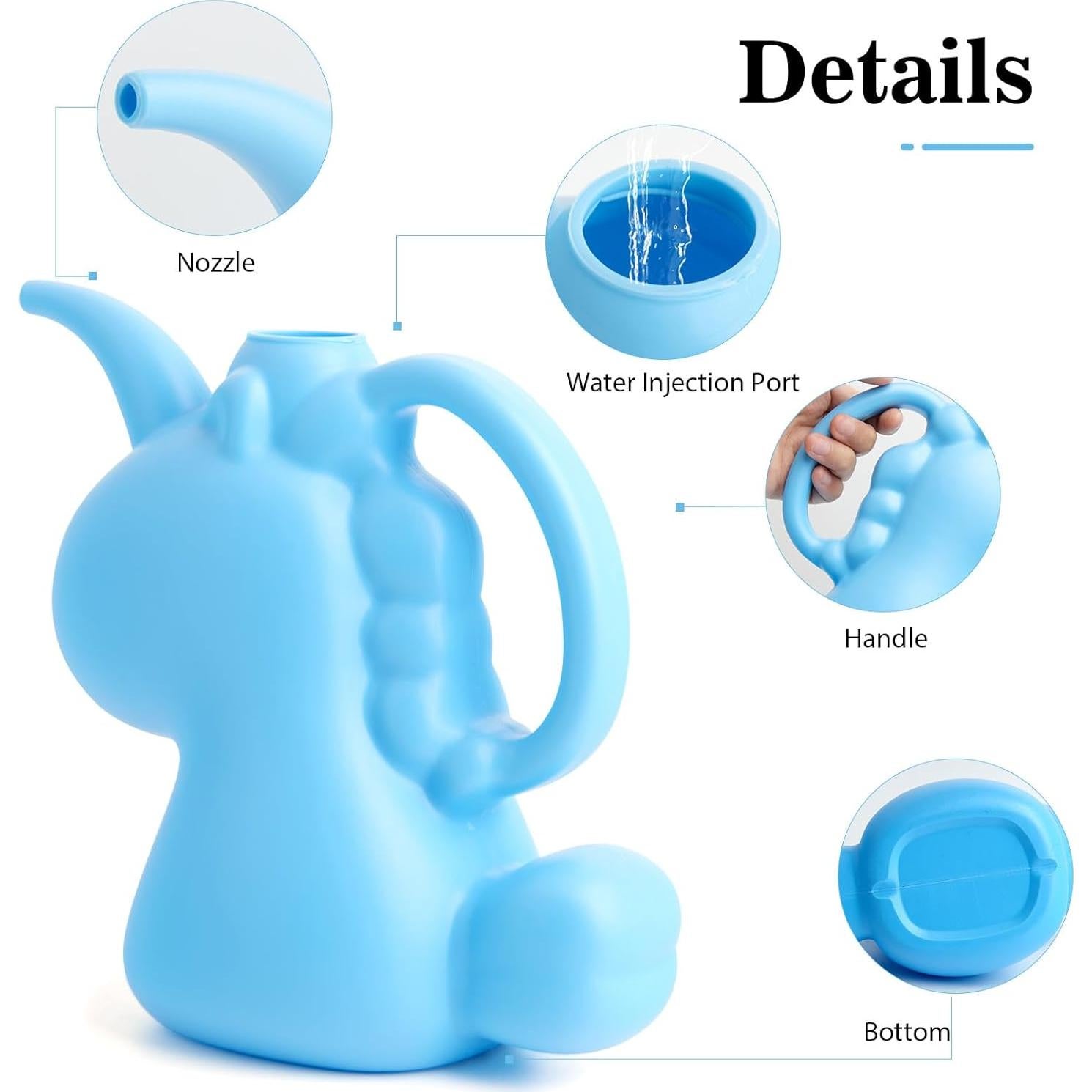 Regadera de Unicornio XXXFLOWER 1L Azul para Jardín y Casa