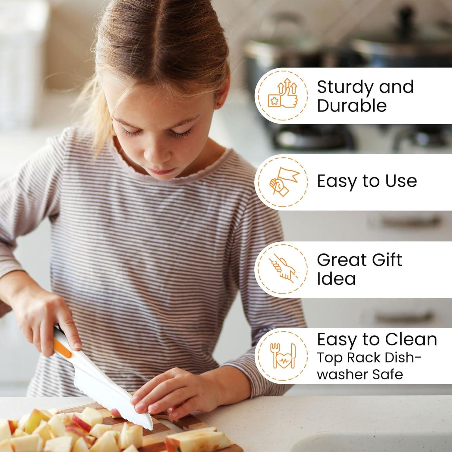 Set de Cuchillos para Niños Zulay - 3 Piezas Seguros y Divertidos