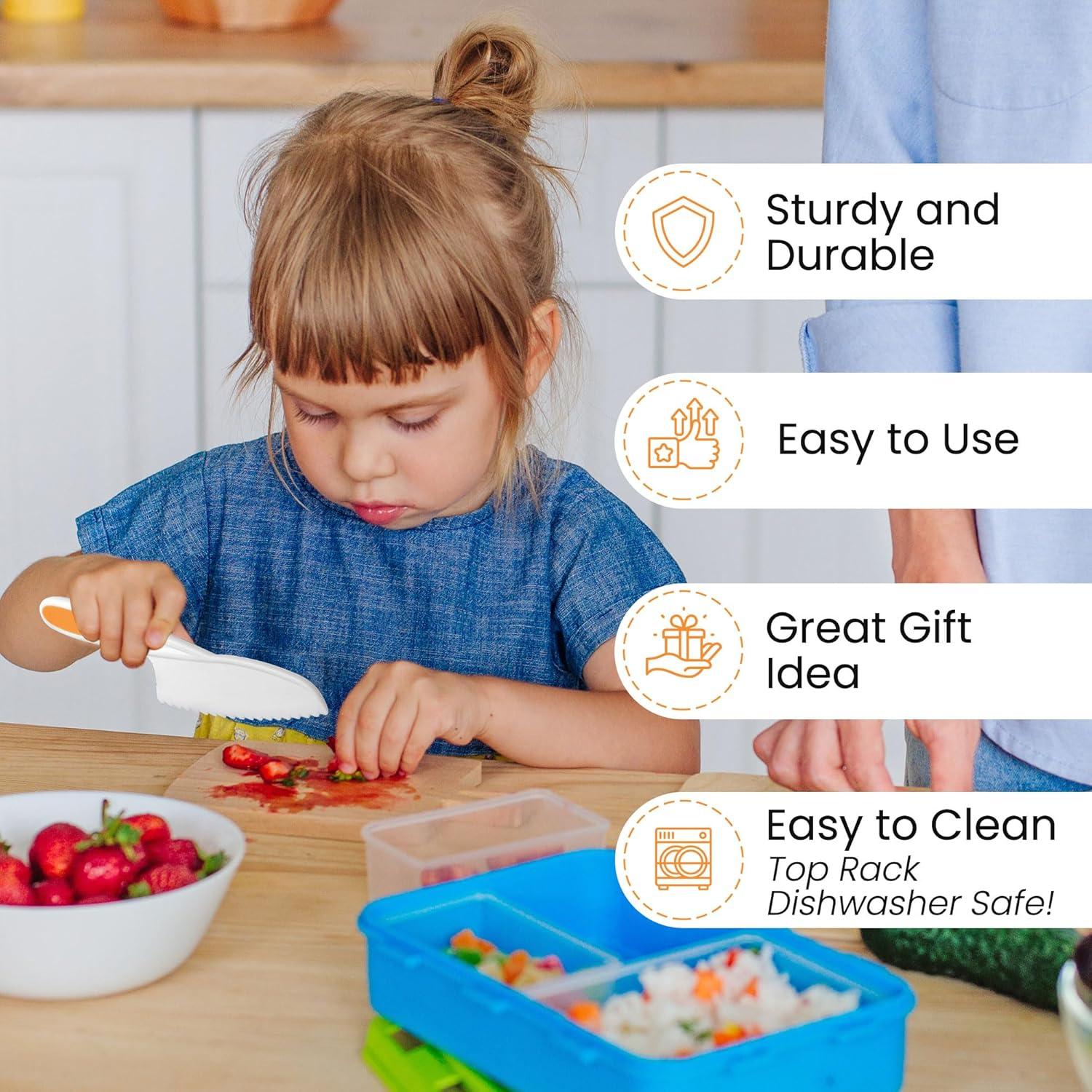 Set de Cuchillos para Niños Zulay - 3 Piezas Seguros y Divertidos