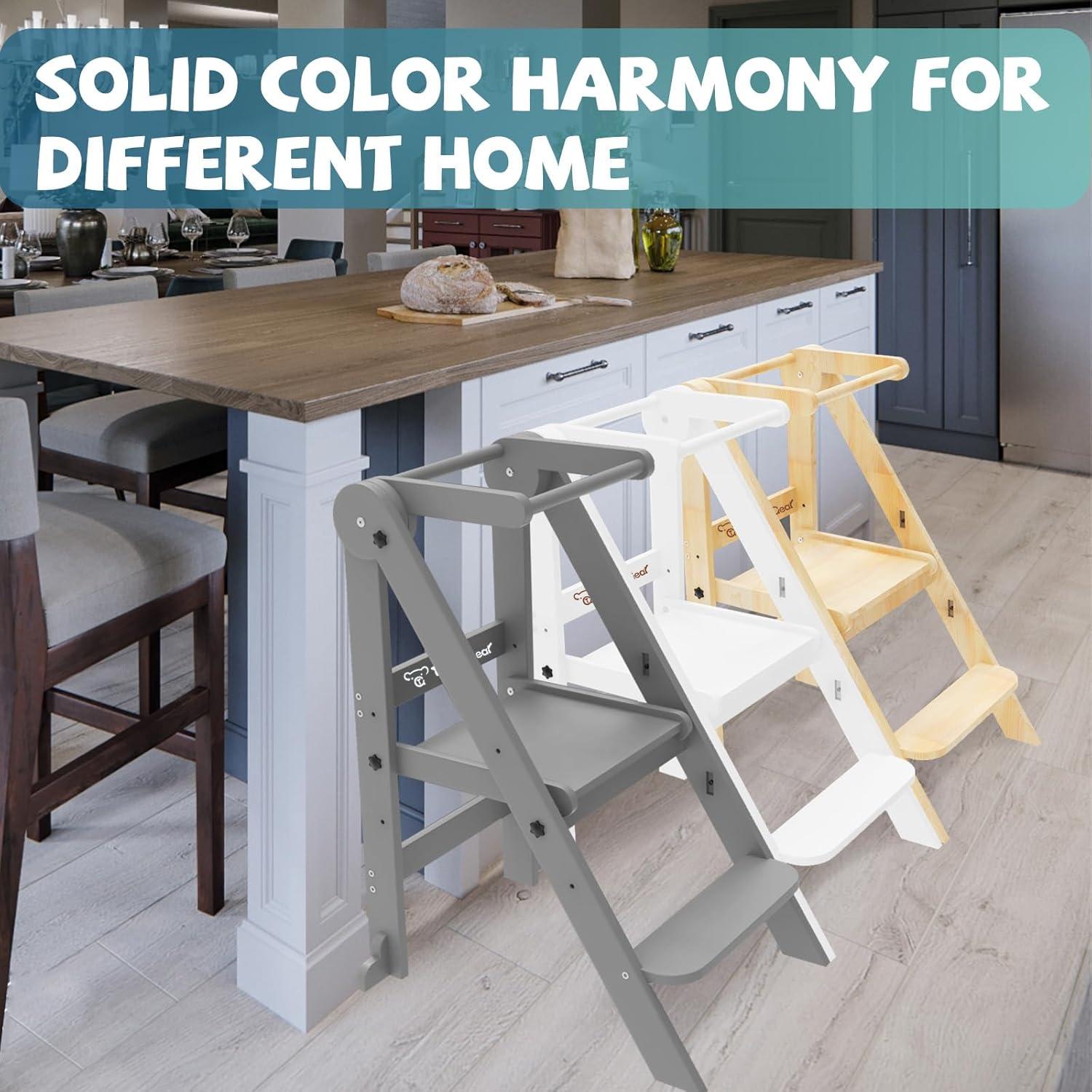 Torre Plegable para Niños Doerpuz con 3 Alturas Ajustables