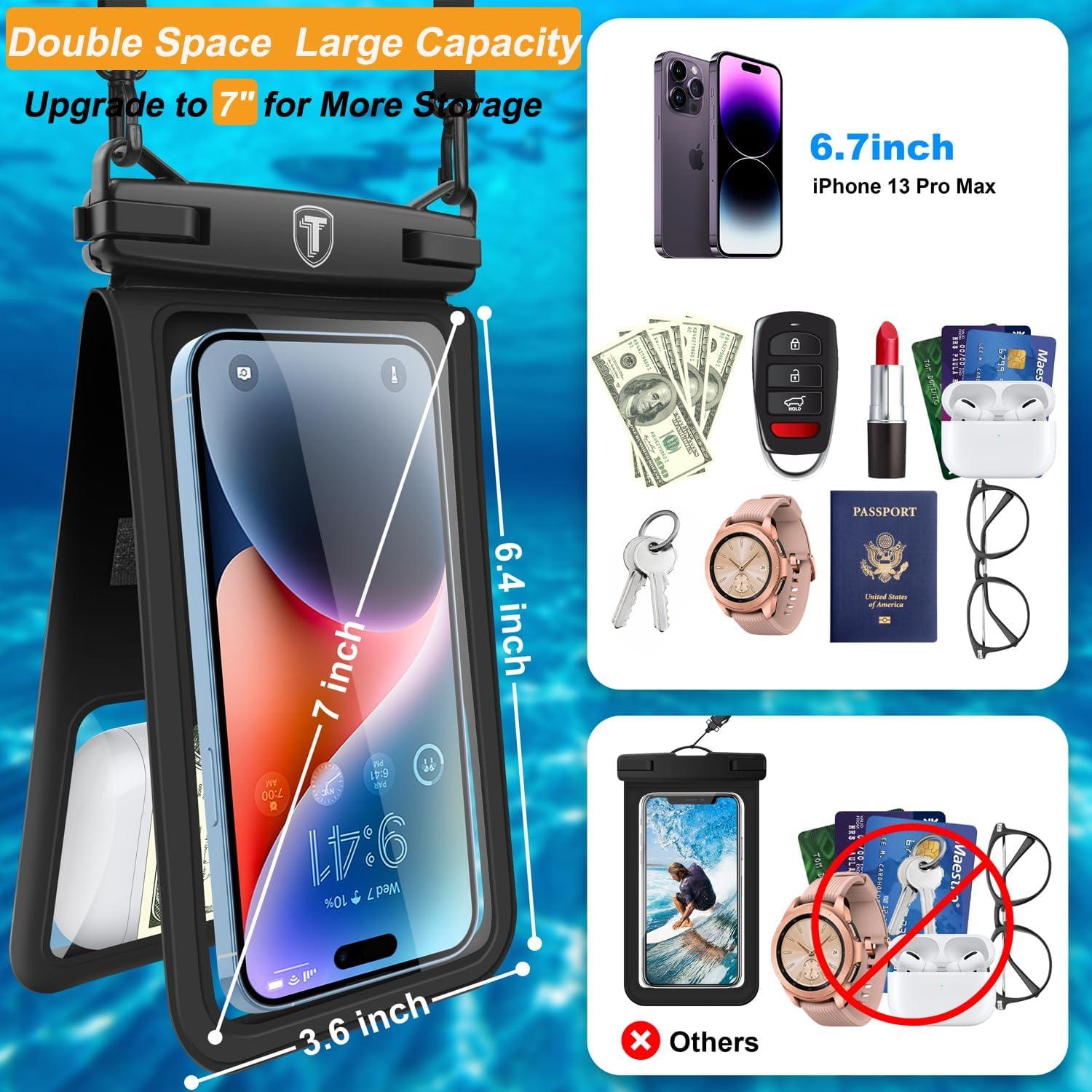 Funda Impermeable Takfox Doble Espacio para Teléfono 2-Pack