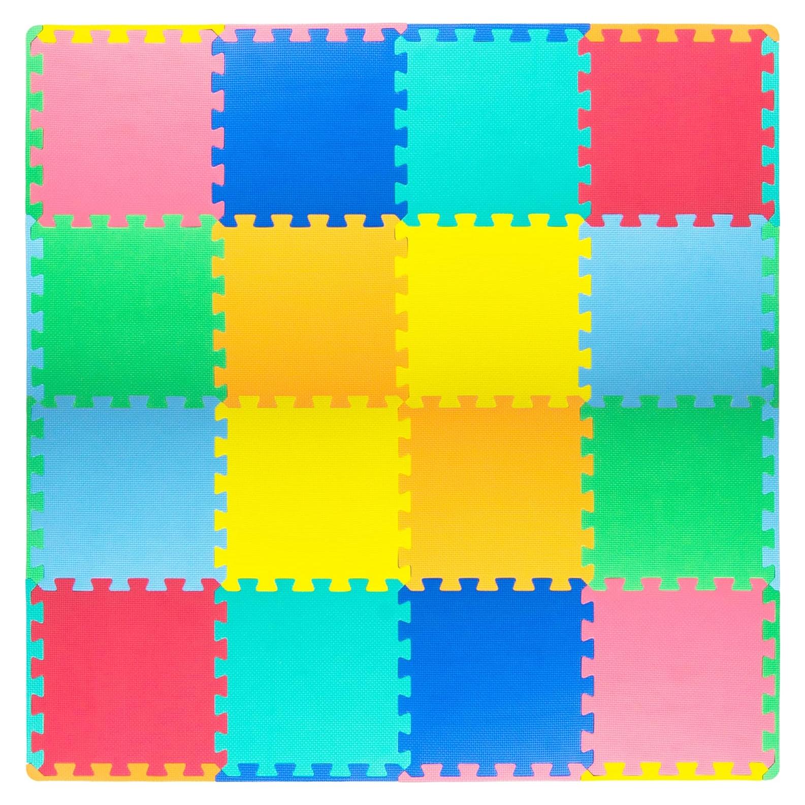 Alfombra de Juego Puzzle ProSource 16 Losas 1.49 m² Colores