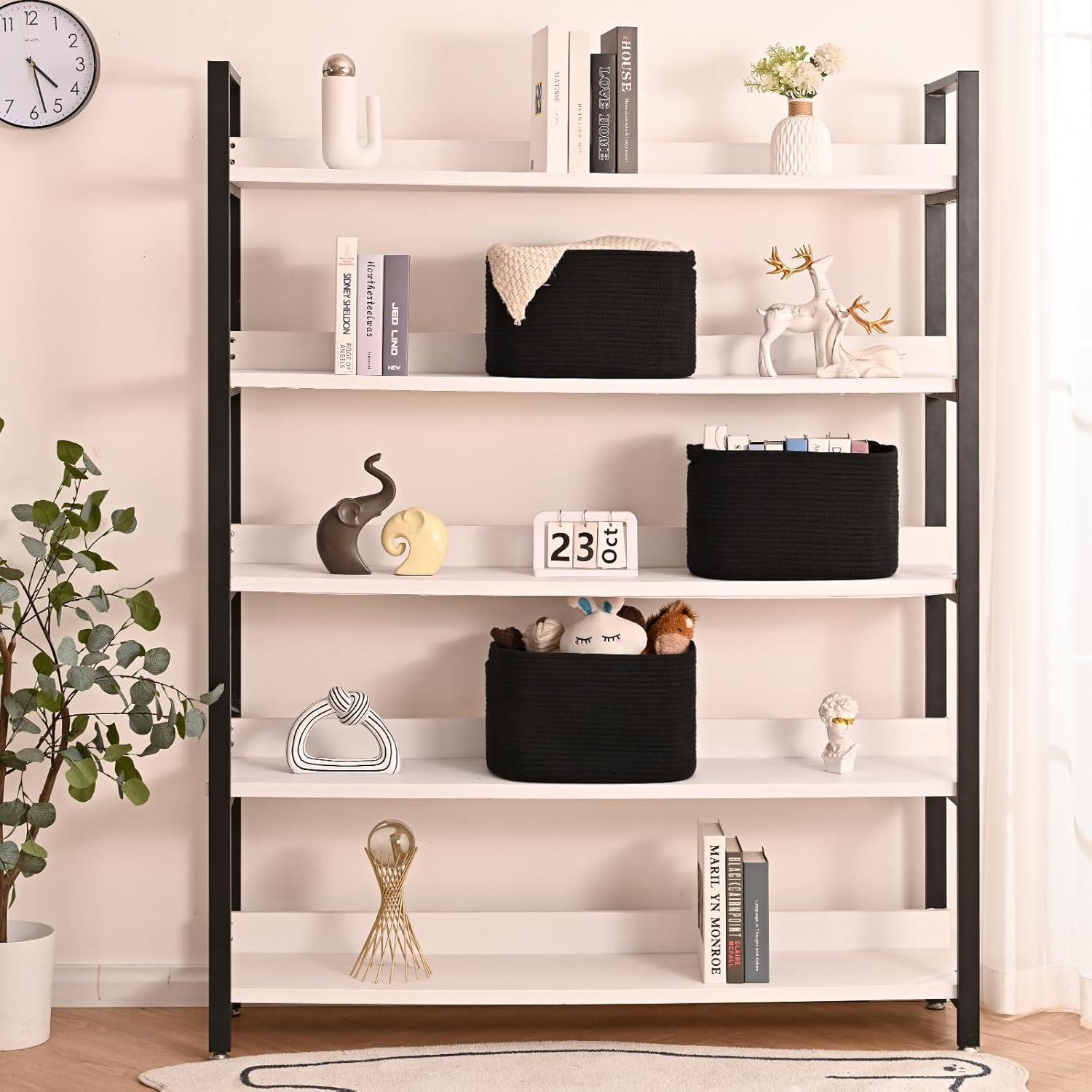 Cestas de Almacenamiento Negras ICERZCZ 3 Paquetes 38x28x14cm