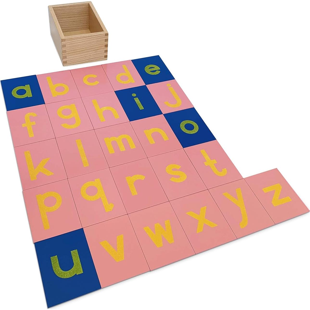 Letras de Lija Montessori Delmach | Minúsculas | 8.89x7.11cm