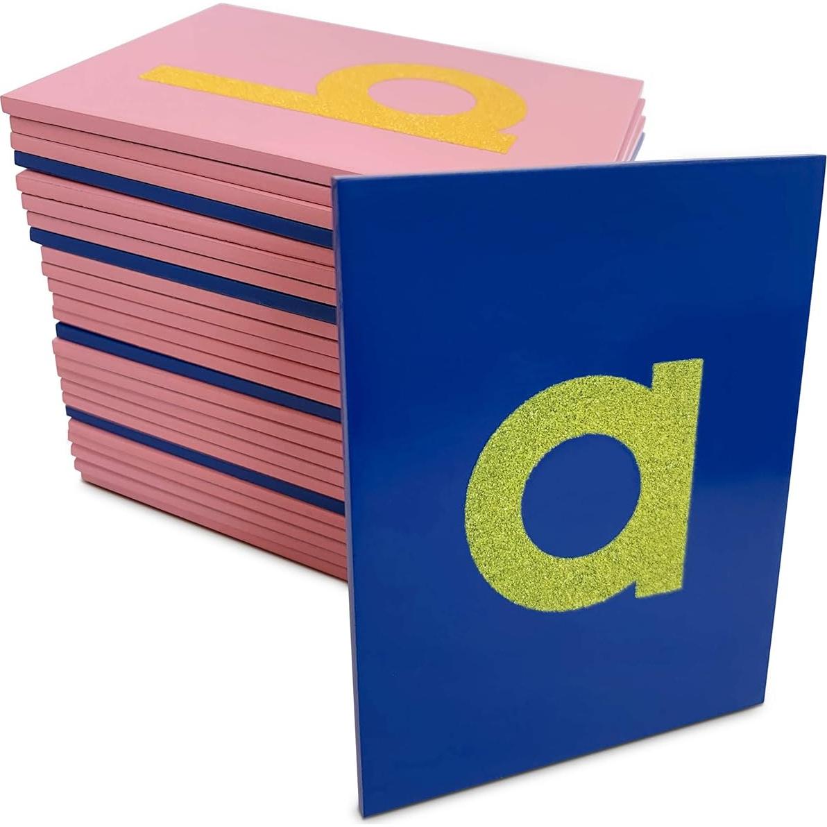 Letras de Lija Montessori Delmach | Minúsculas | 8.89x7.11cm