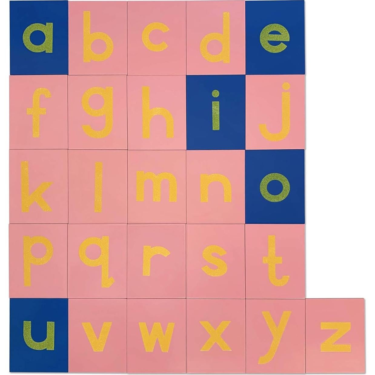 Letras de Lija Montessori Delmach | Minúsculas | 8.89x7.11cm