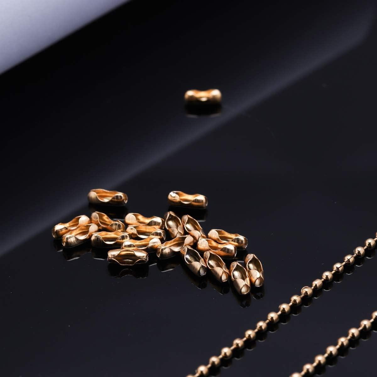 Cadena de bola de acero inoxidable 30 pies Tiparts 2.4mm + 20 conectores