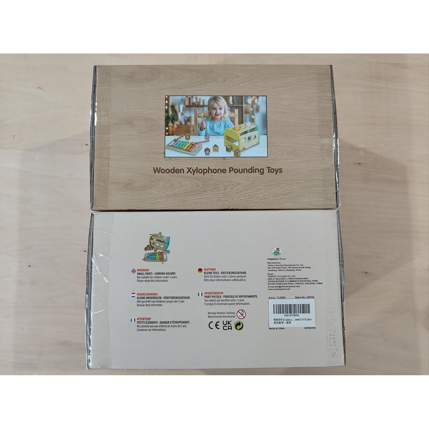 Juguete Educativo de Madera WOODENFUN Martillo y Xilófono