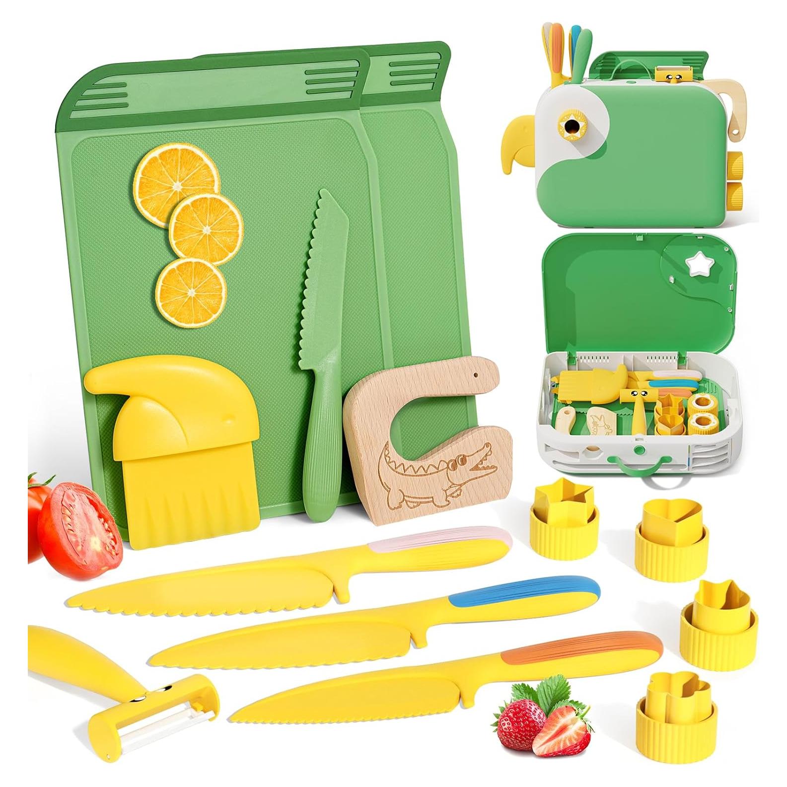 Juego de Cuchillos Montessori para Niños Lullulii - Verde