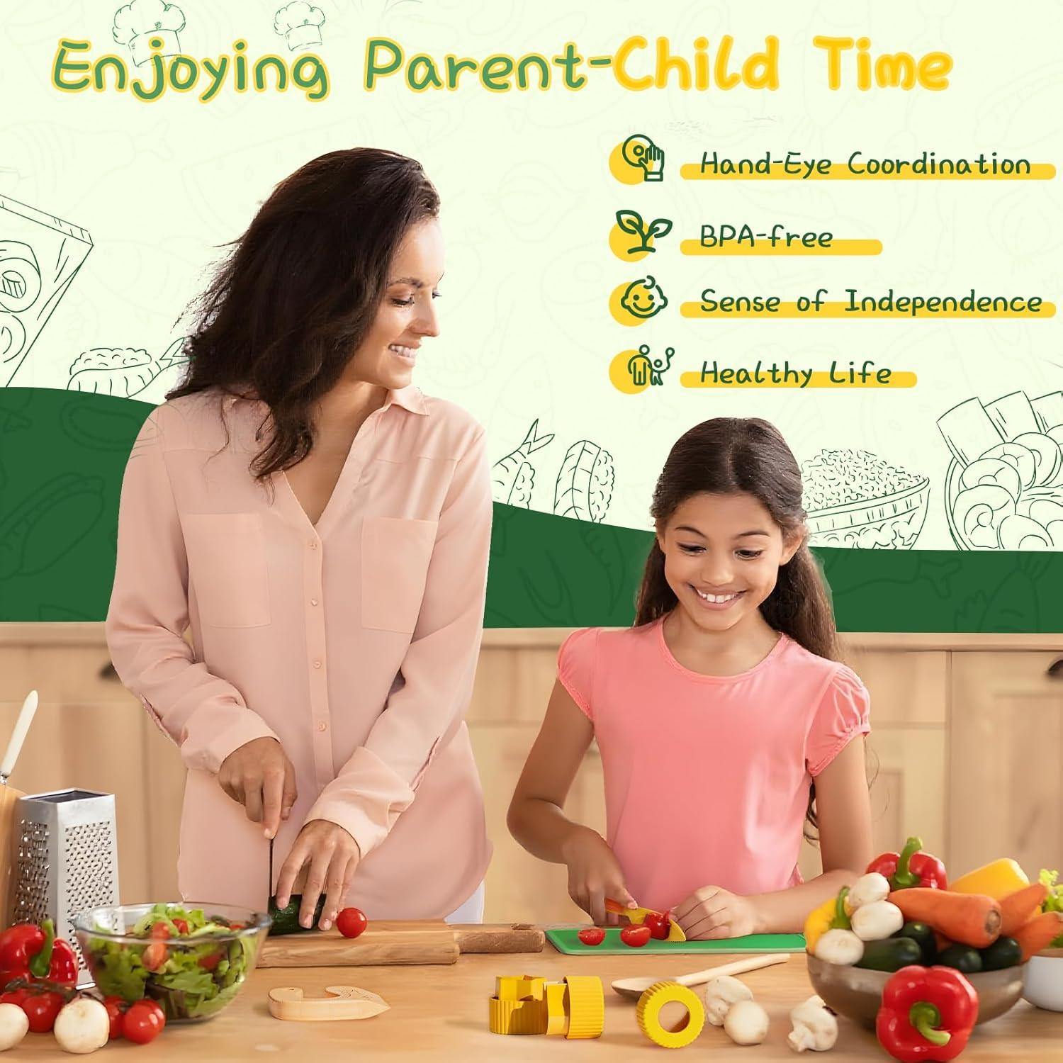 Juego de Cuchillos Montessori para Niños Lullulii - Verde