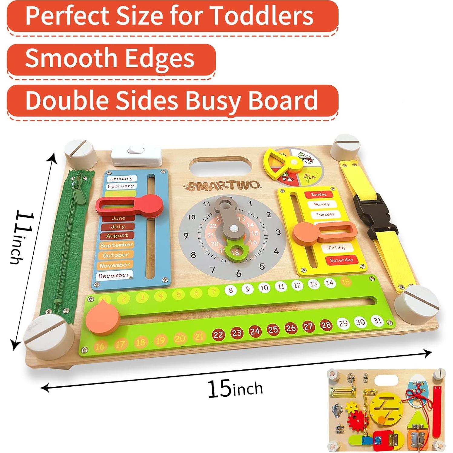 Tablero Ocupado Doble Cara Montessori Youlebi 27.9x38.6cm