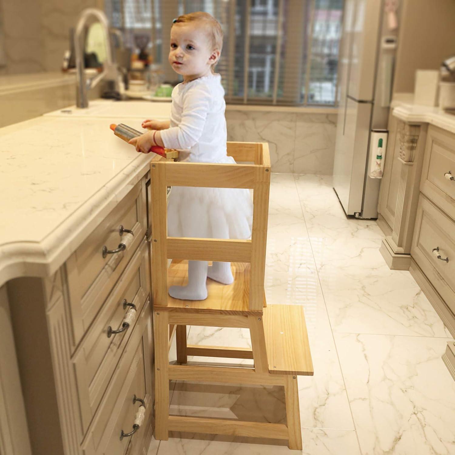 Escalera de Cocina Plegable WOOD CITY para Niños 35 cm