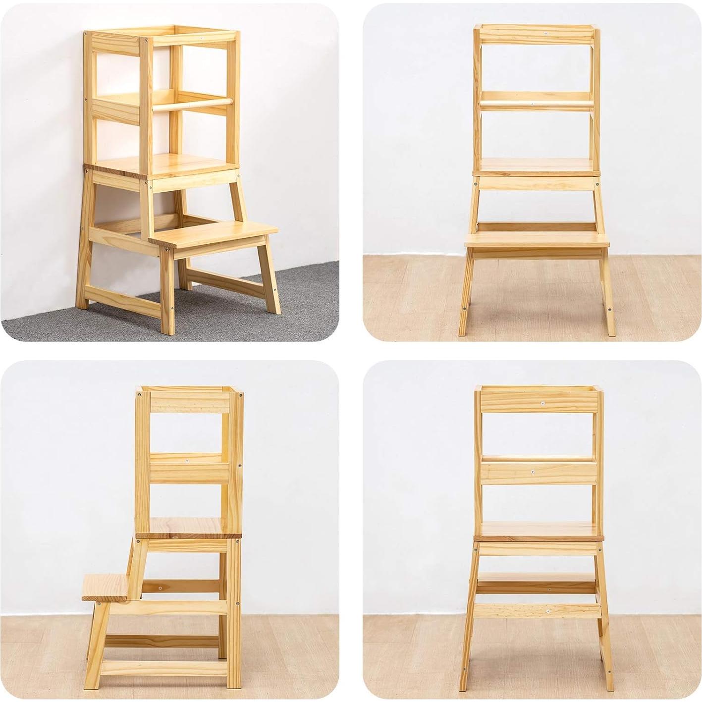 Escalera de Cocina Plegable WOOD CITY para Niños 35 cm