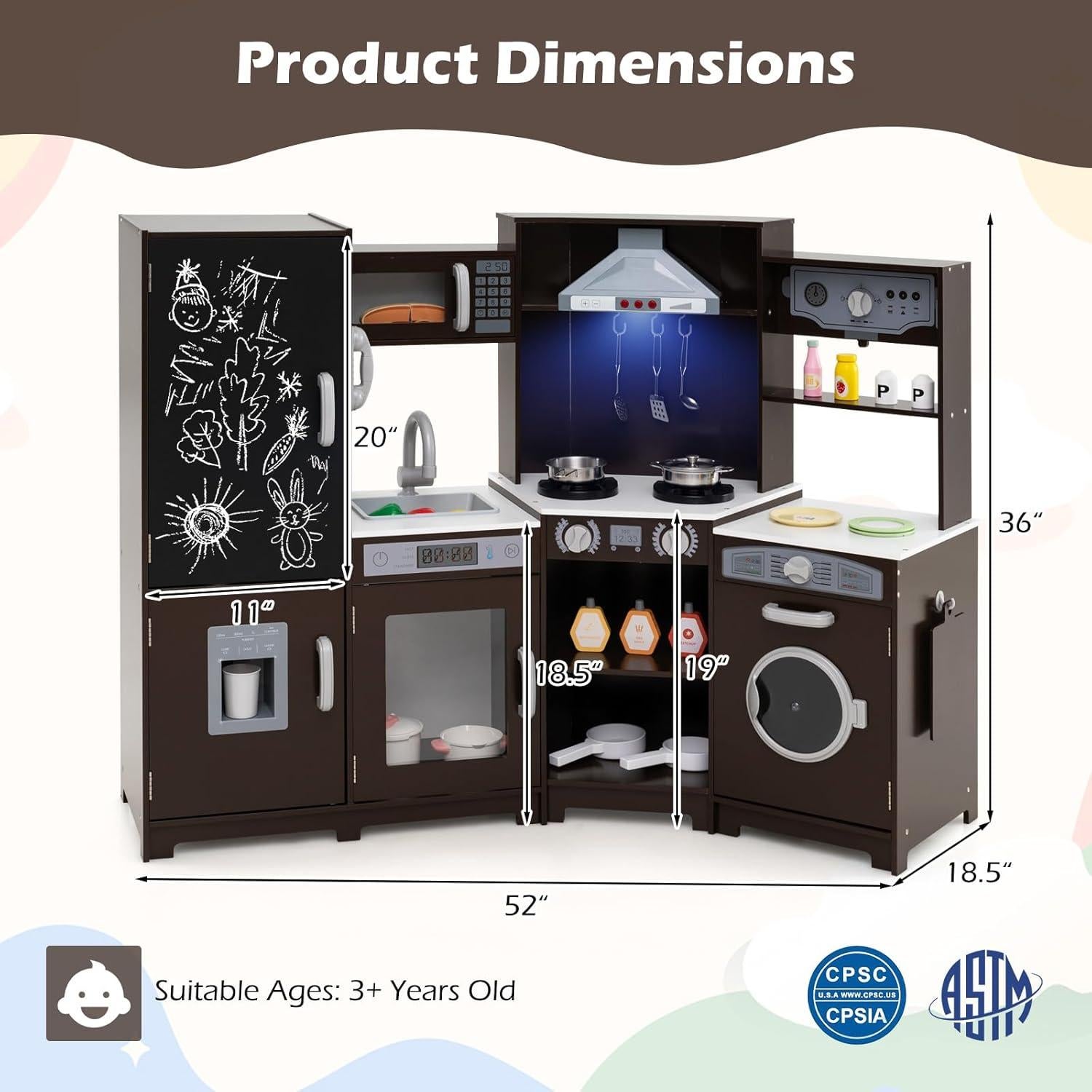 Cocina de Esquina Costzon con Luces y Sonidos para Niños