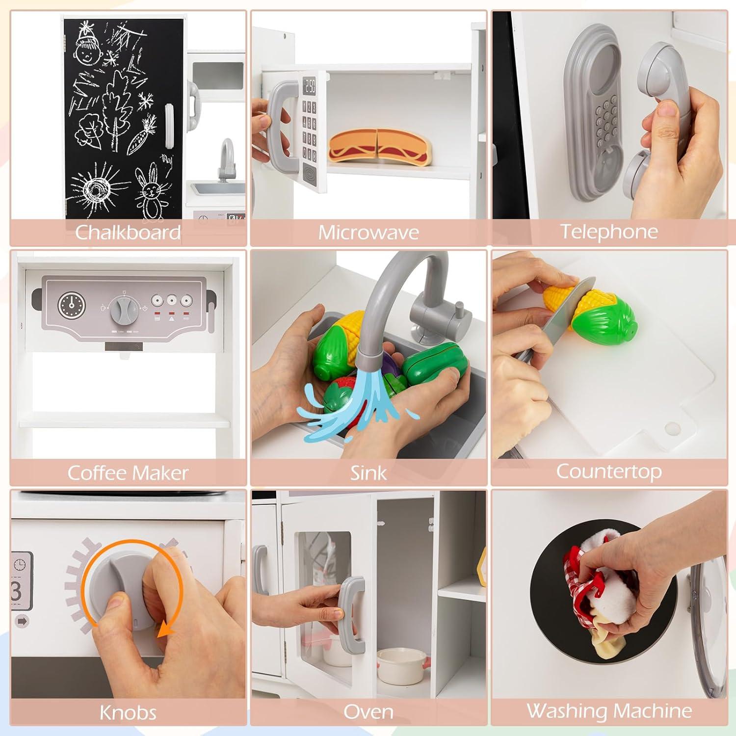 Juego de Cocina de Esquina Costzon con Luces y Sonidos 38x132cm