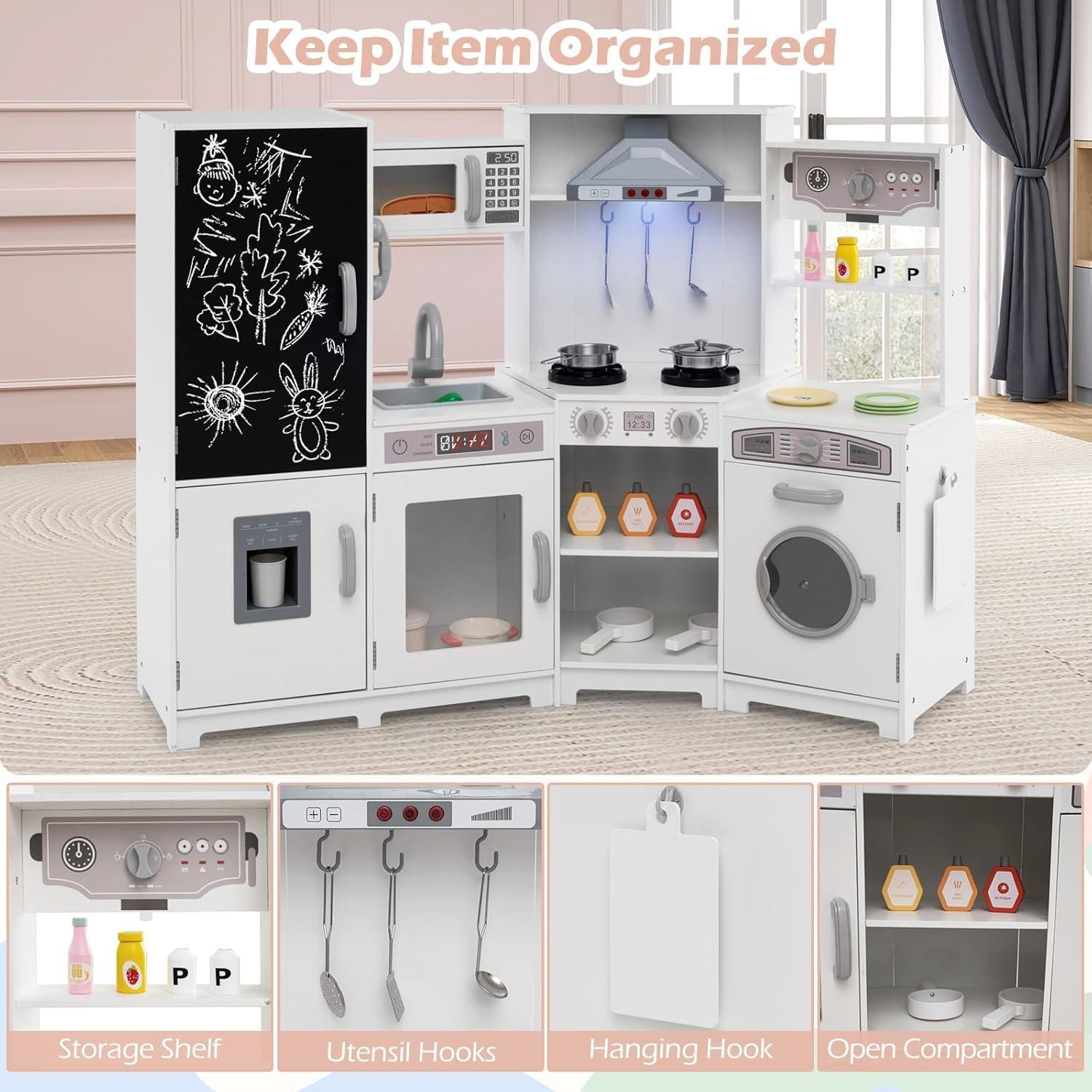 Juego de Cocina de Esquina Costzon con Luces y Sonidos 38x132cm