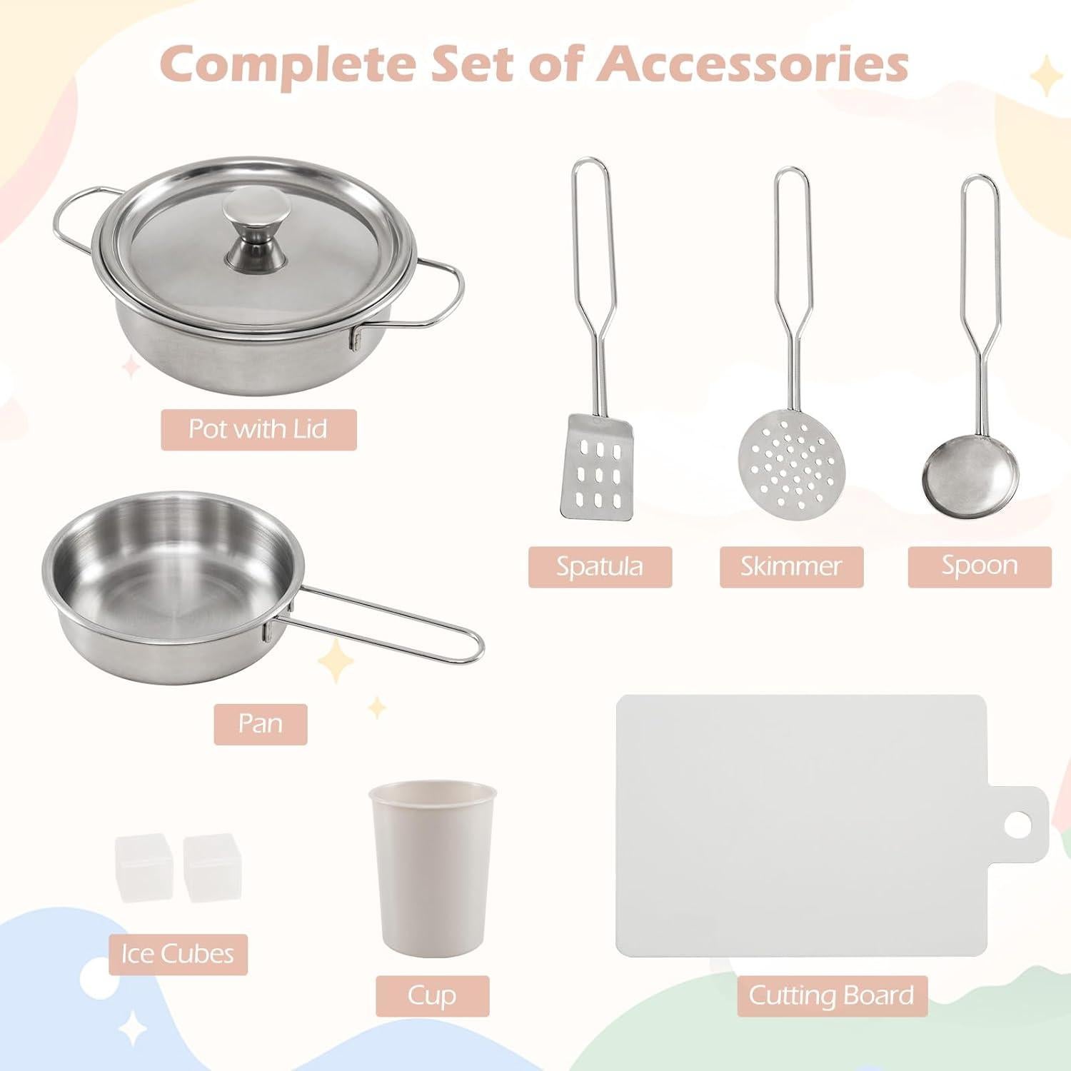 Juego de Cocina de Esquina Costzon con Luces y Sonidos 38x132cm