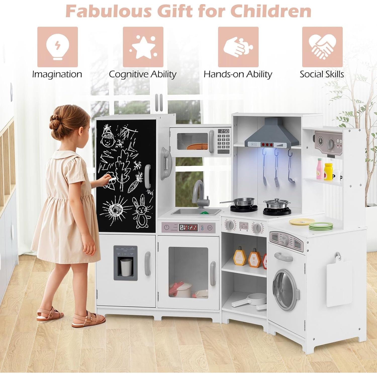 Juego de Cocina de Esquina Costzon con Luces y Sonidos 38x132cm