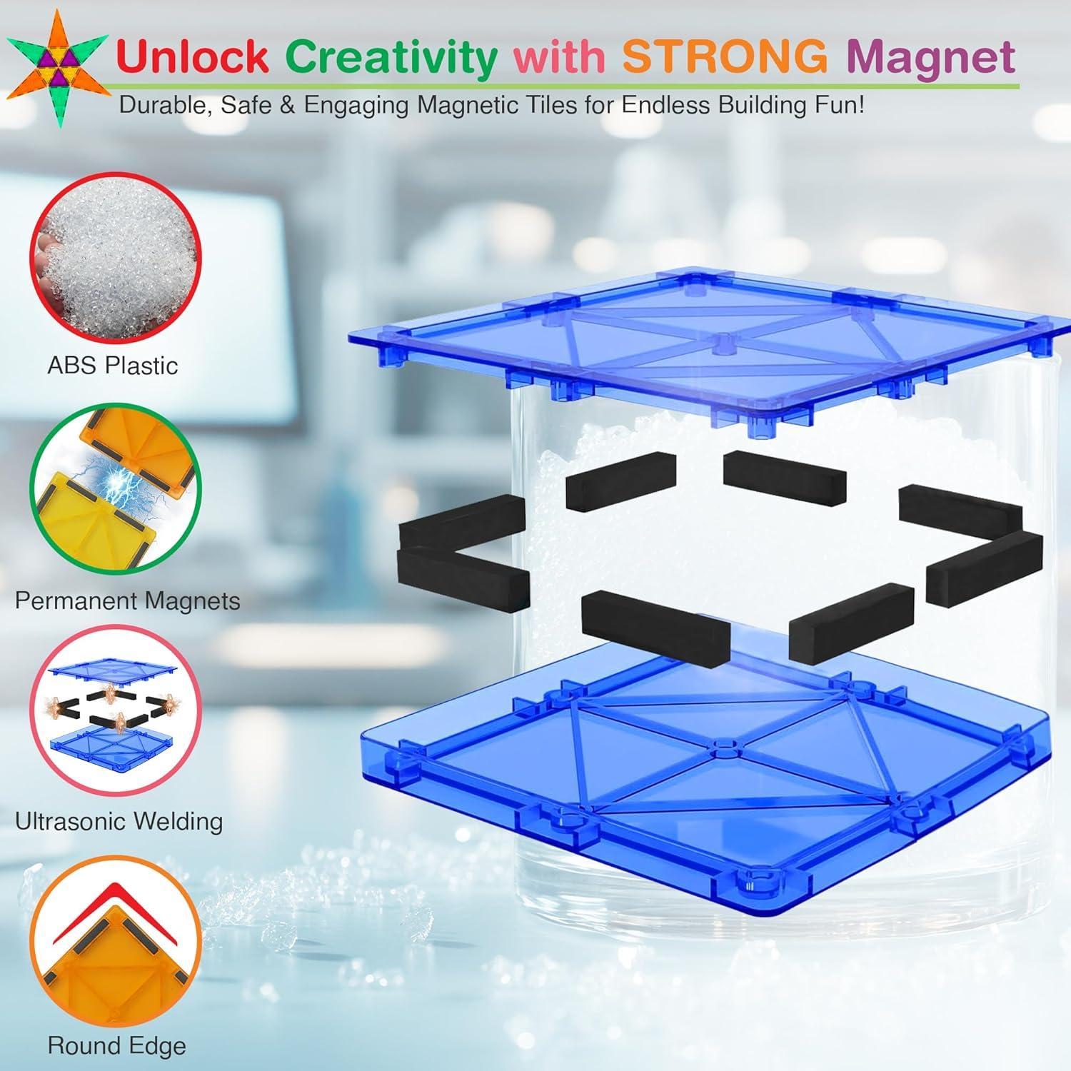 Conjunto de 100 Azulejos Magnéticos Tigerdoe para Niños