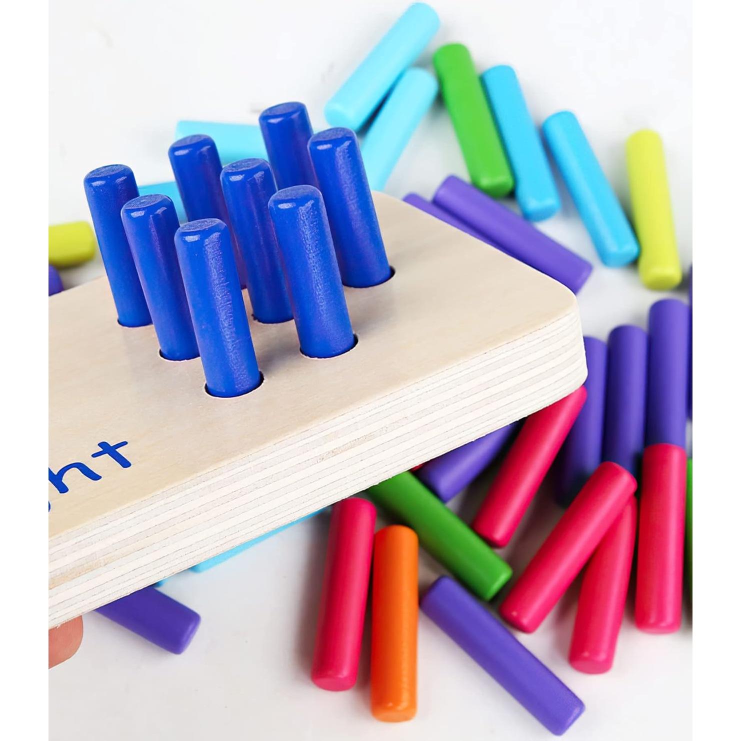 Bloques de Conteo Montessori MIKNEKE - Juguete Educativo 10 Tableros