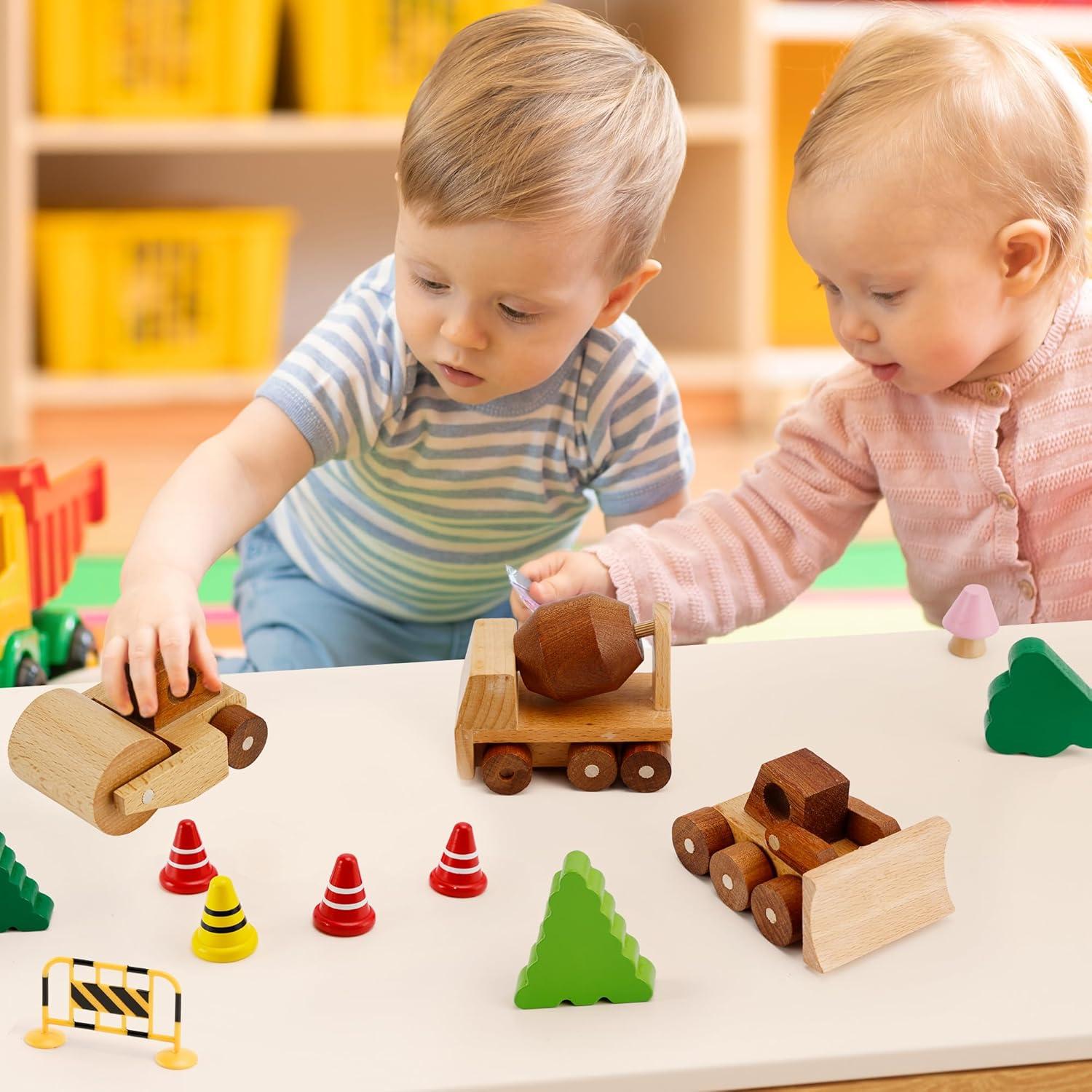 Juego de Vehículos de Construcción Madera MONT PLEASANT 3 Piezas