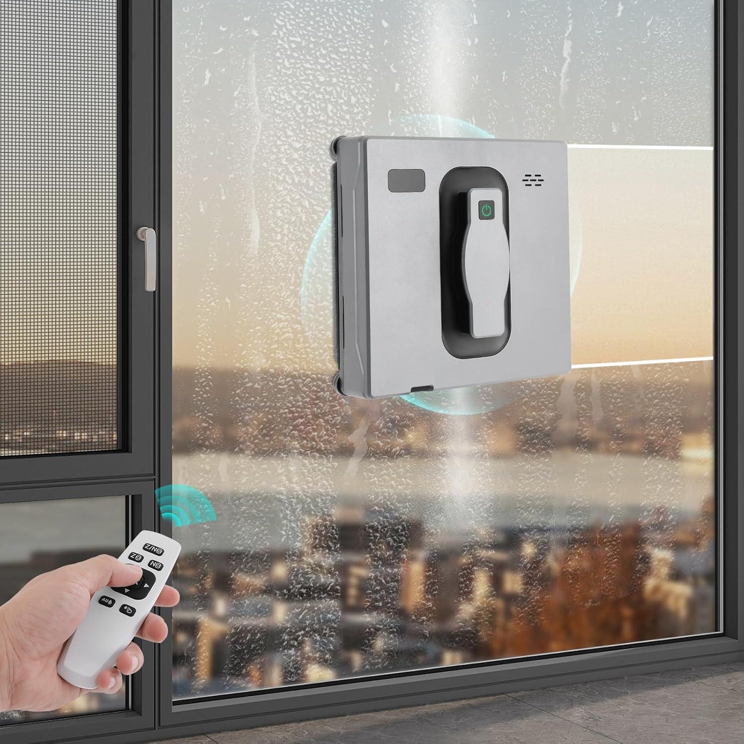 Robot Limpiador de Ventanas LIAUHO 2500Pa Control Remoto Gris