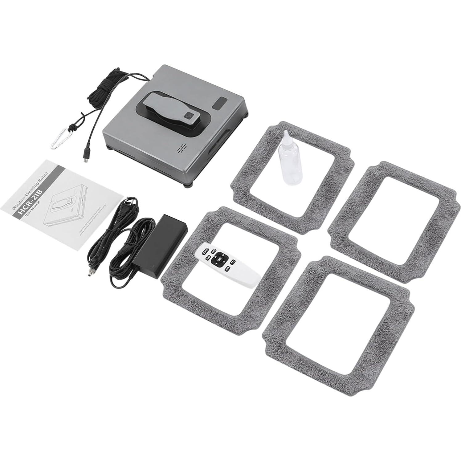 Robot Limpiador de Ventanas LIAUHO 2500Pa Control Remoto Gris