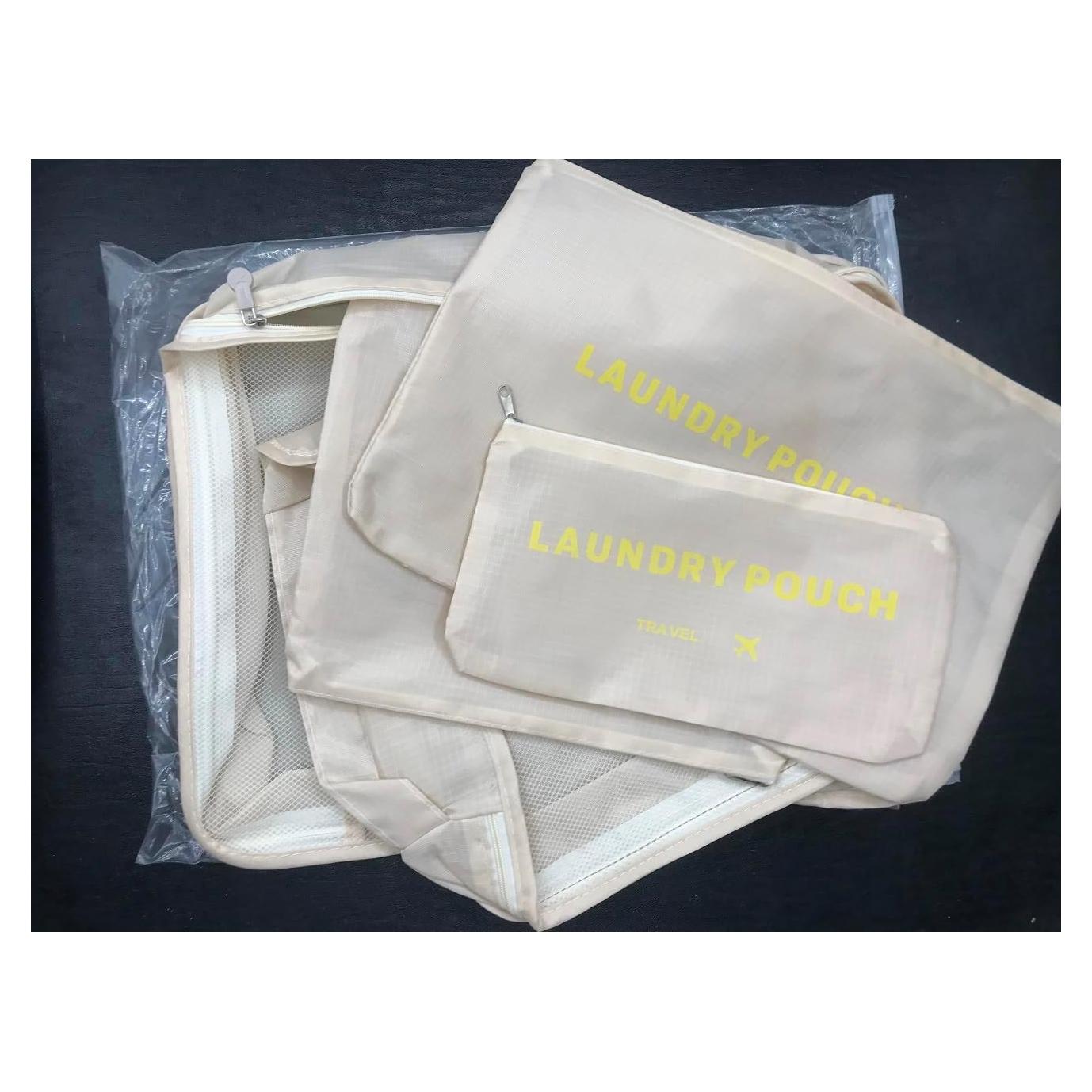 Set de 6 Cubos de Empaque Laebevon Nylon Impermeable Beige