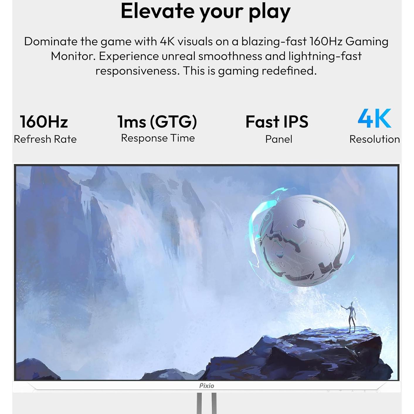 Monitor Pixio PX27U Onda Blanca 27" 4K 160Hz IPS 1ms