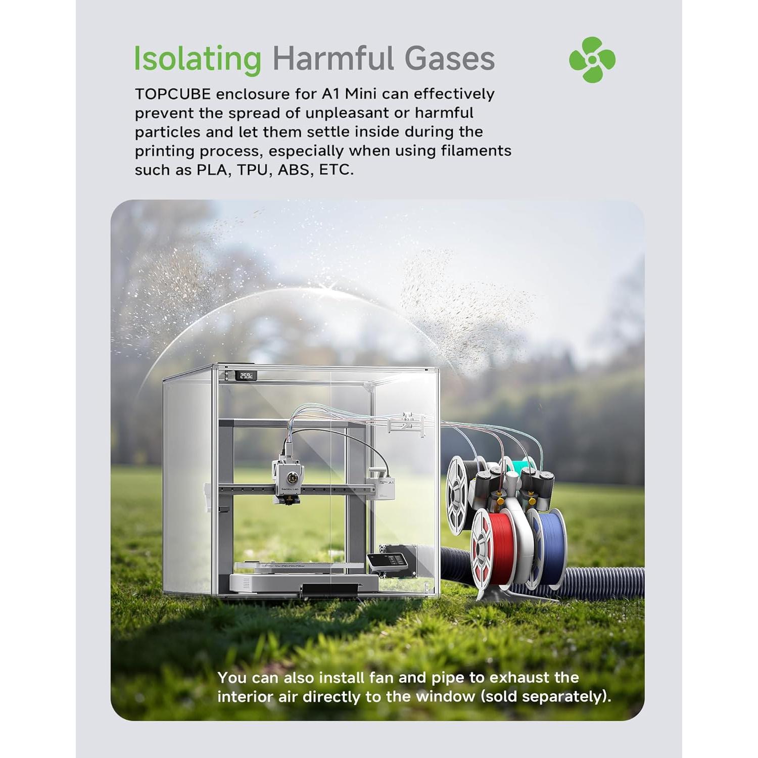 Cubierta Acrílica para Impresora 3D TopCube A1 con Luz LED