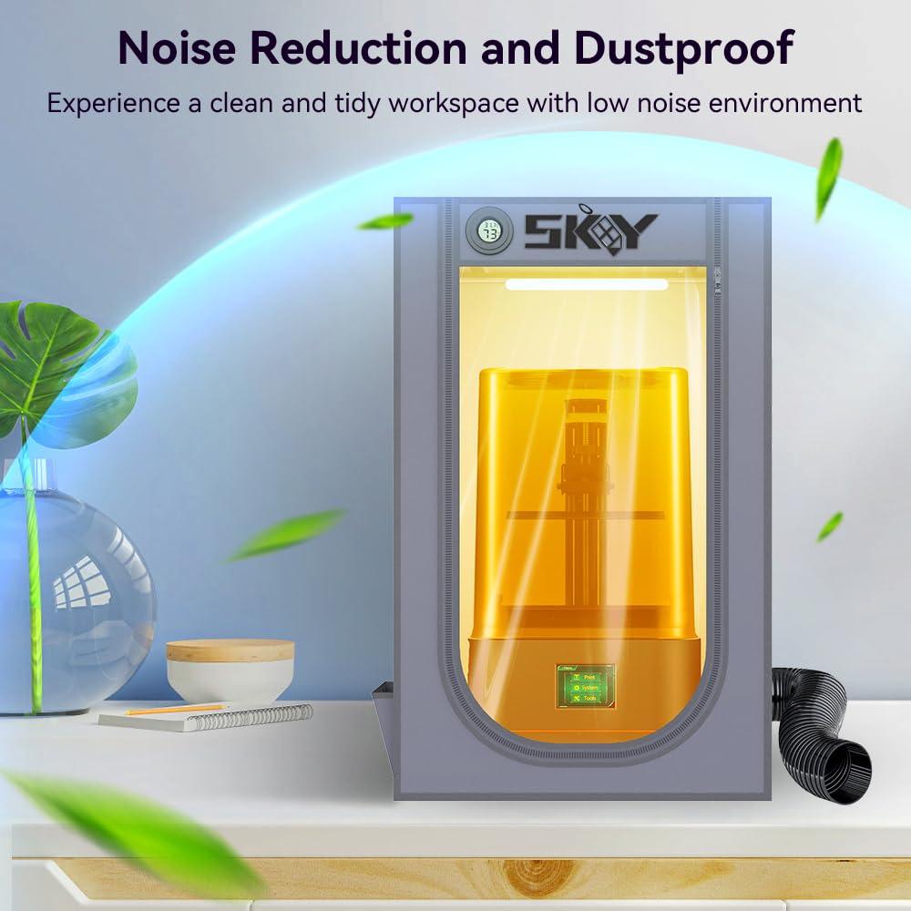 Cubierta de Impresora 3D Skouphy con Ventilación y Luz LED