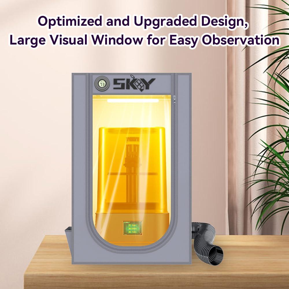 Cubierta de Impresora 3D Skouphy con Ventilación y Luz LED