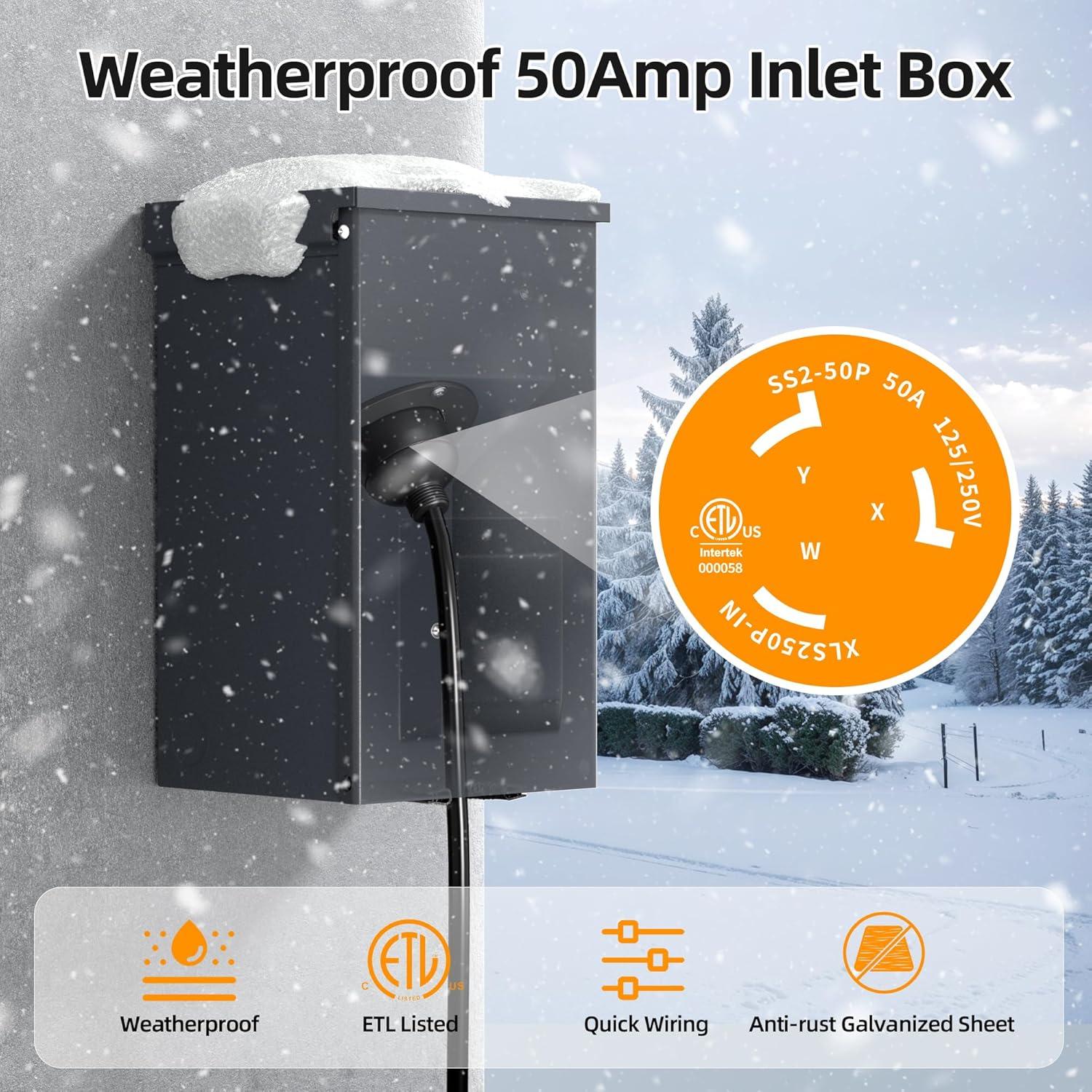 Caja de Entrada Generador Joinfworld 50A NEMA SS2-50P Exterior