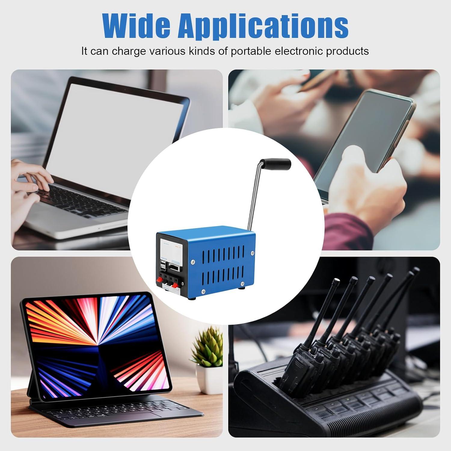 Generador de Manivela WXLTSGM 20W Portátil Ecológico