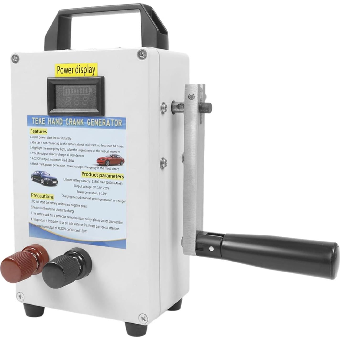 Generador de Manivela Dodoam TK-150W-S 150W 12V CC Portátil