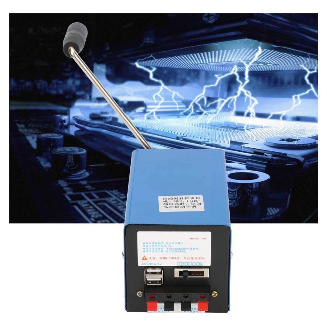 Generador de Manivela USB Ejoyous 20W Portátil para Camping