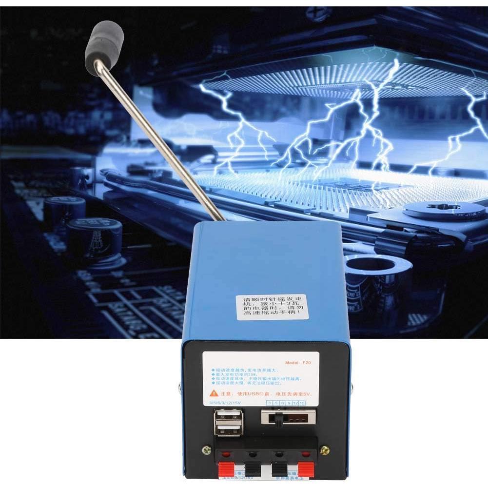 Generador de Manivela USB Ejoyous 20W Portátil para Camping