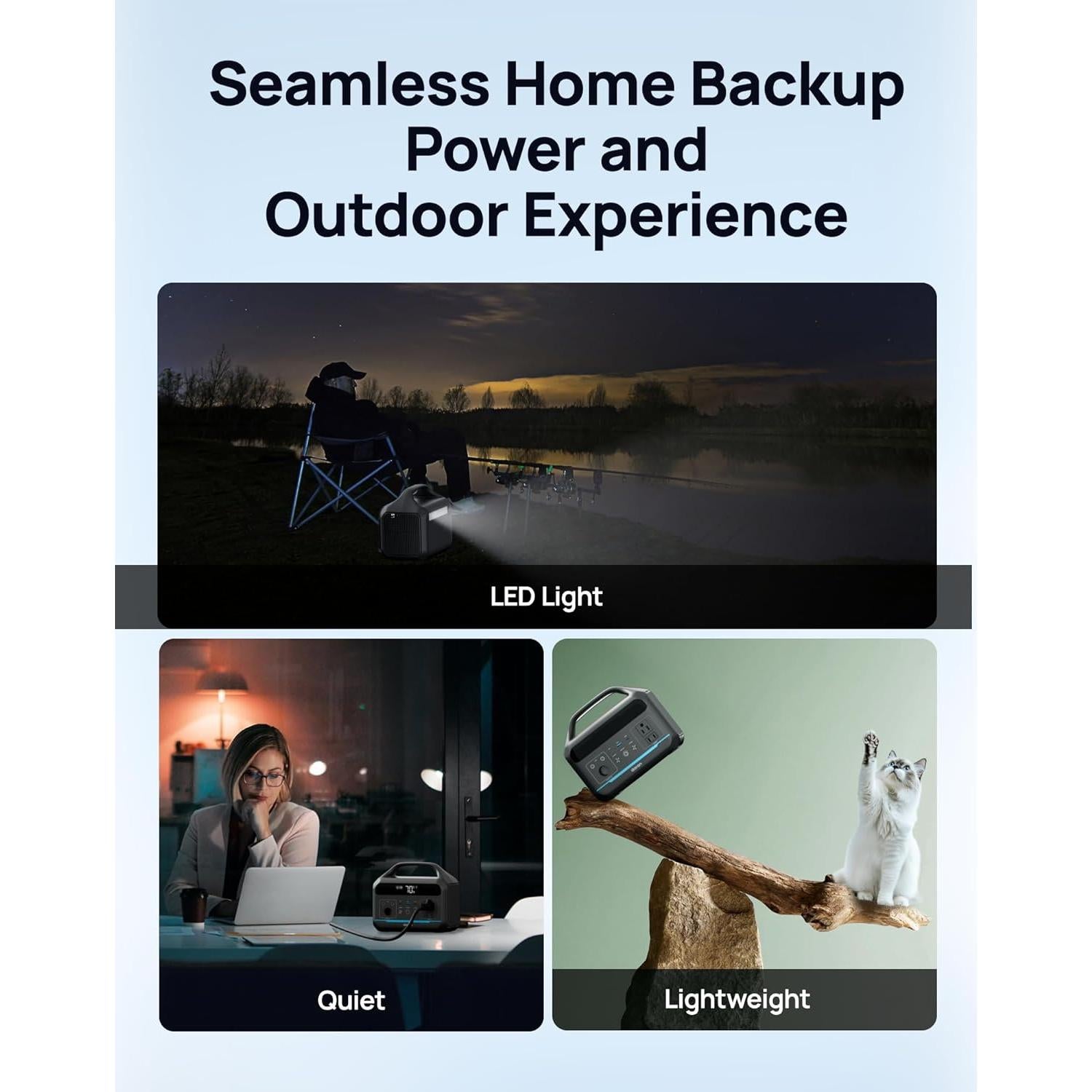 Estación de Energía Portátil Daran 600W 288Wh para Camping