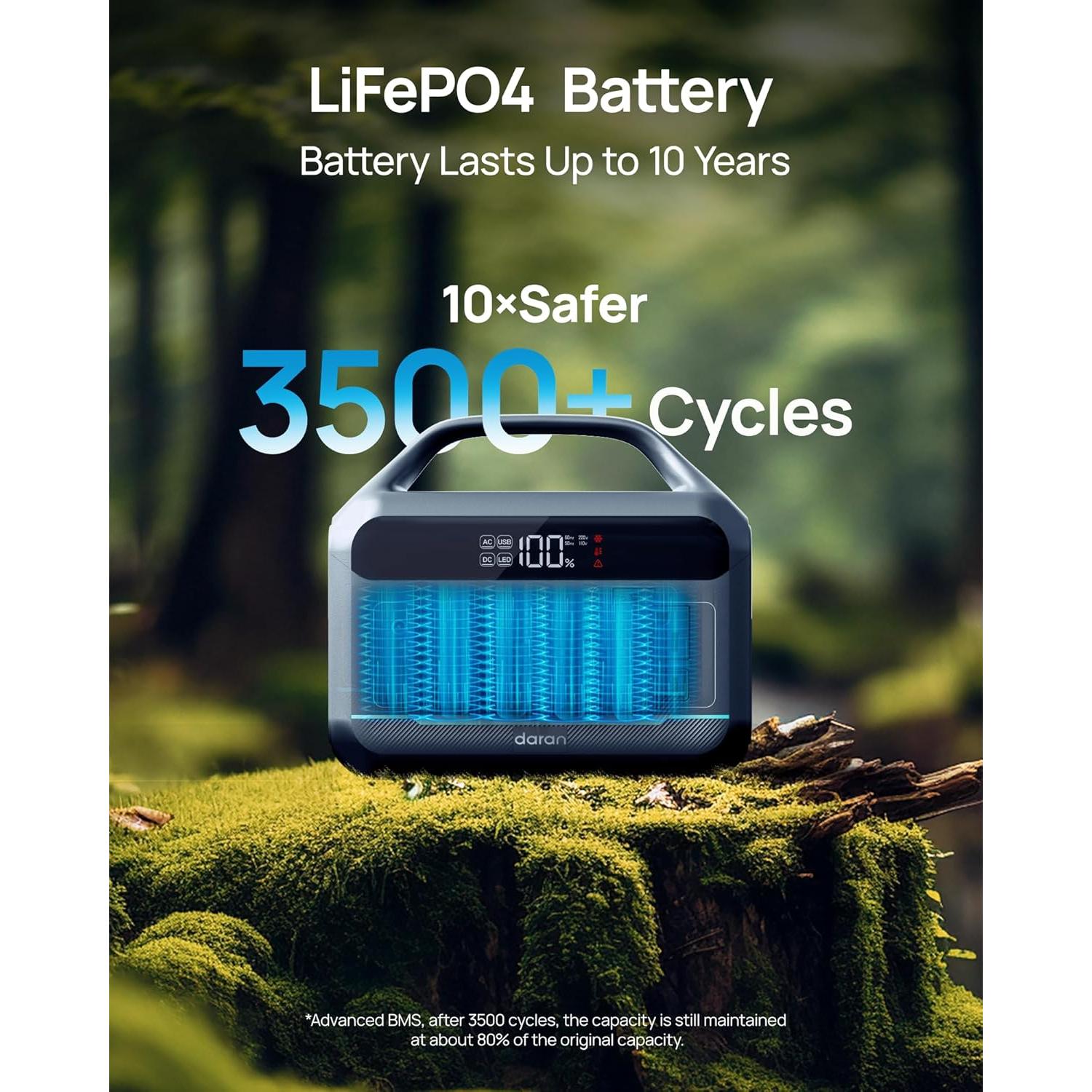 Estación de Energía Portátil Daran 600W 288Wh para Camping