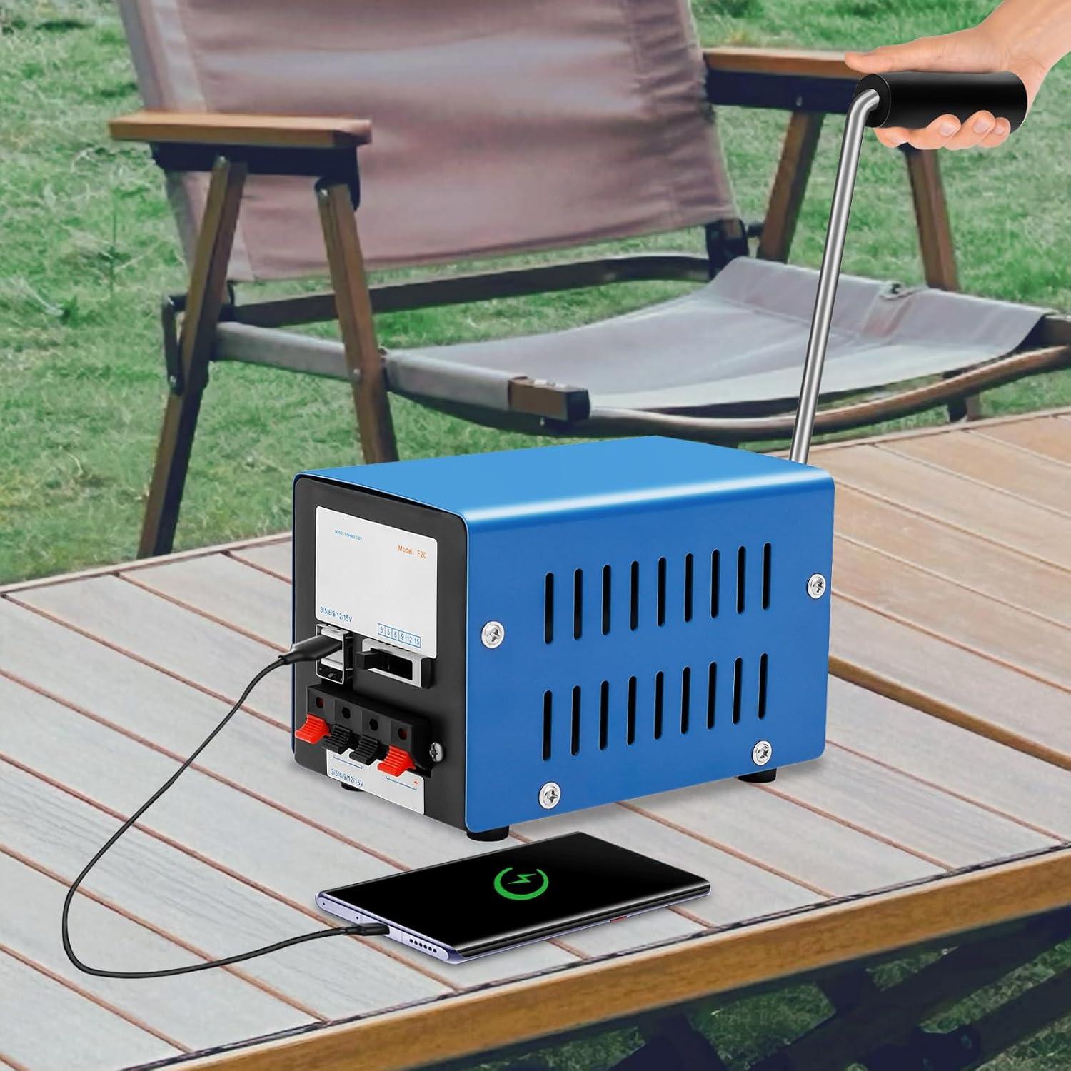 Generador Manual de Emergencia JUOPTGJ 20W para Camping