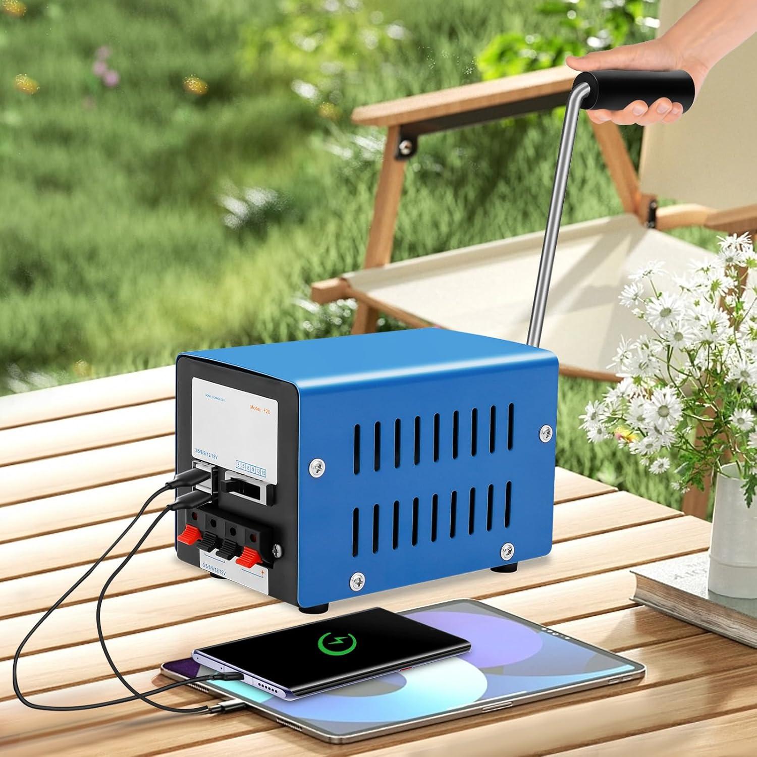 Generador Manual de Emergencia JUOPTGJ 20W para Camping