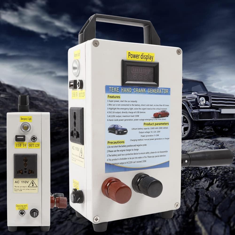 Generador de Manivela Manual BUKGOCUMN 150W Portátil USB