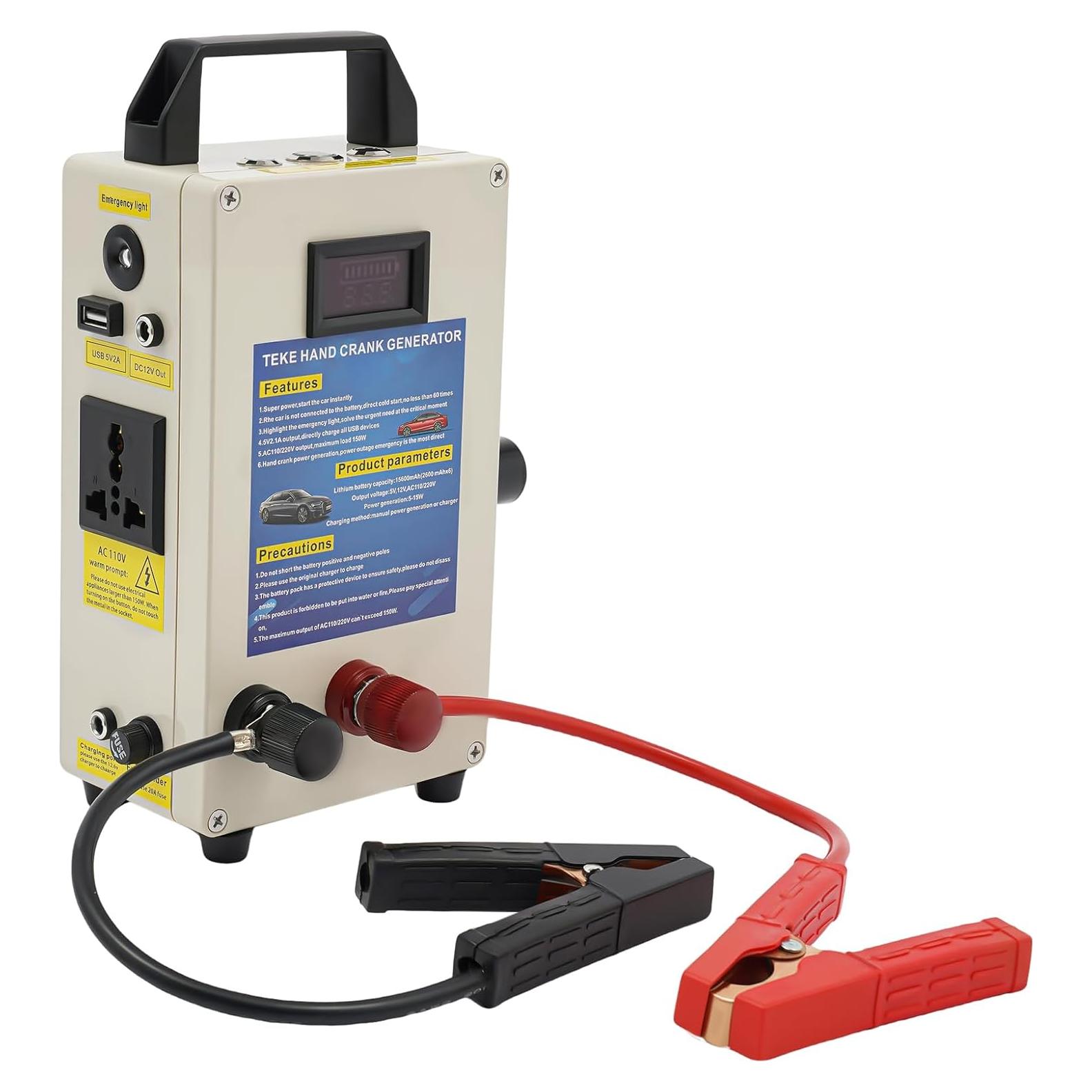 Generador Manual Portátil Mlonausz 150W para Emergencias