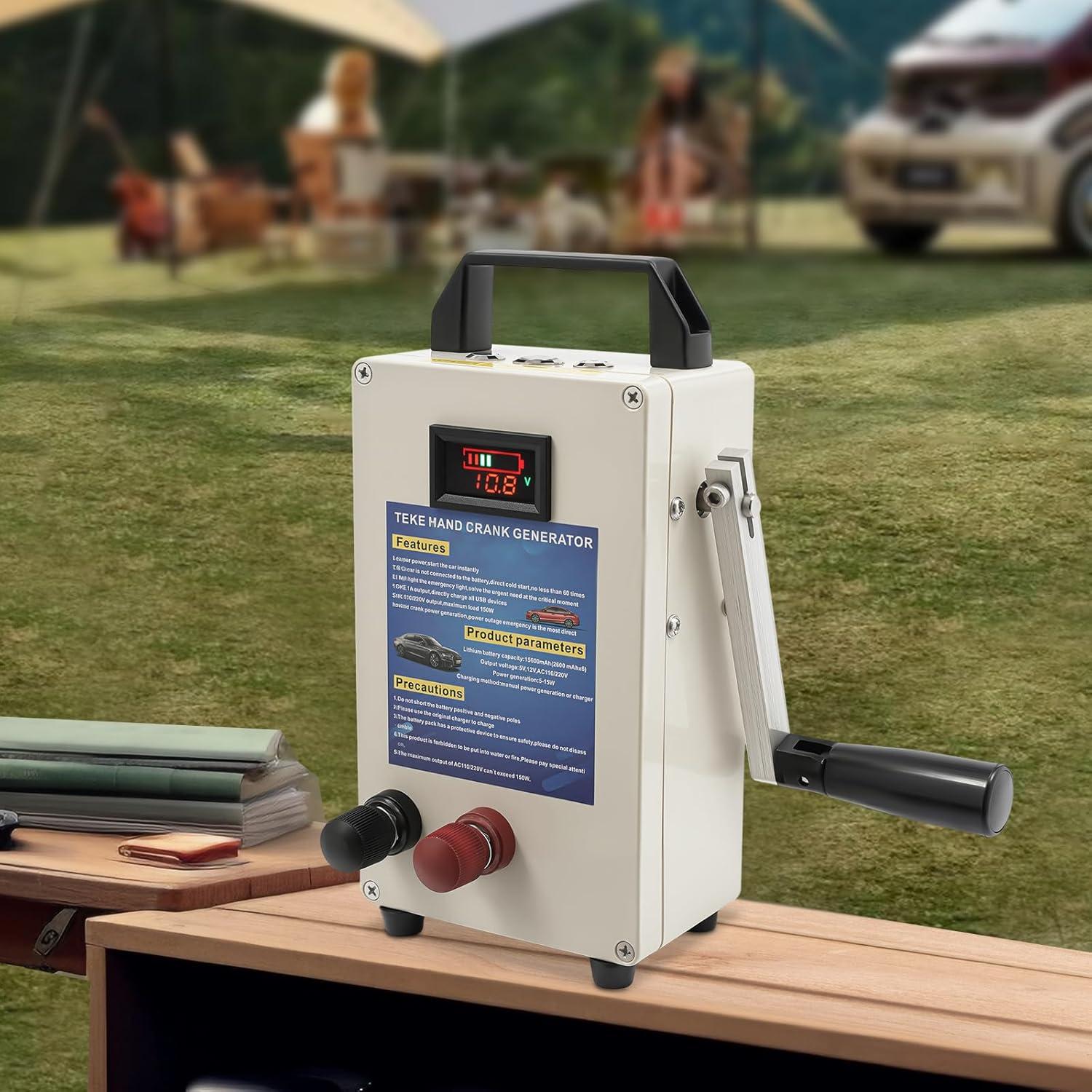 Generador Manual Portátil Mlonausz 150W para Emergencias