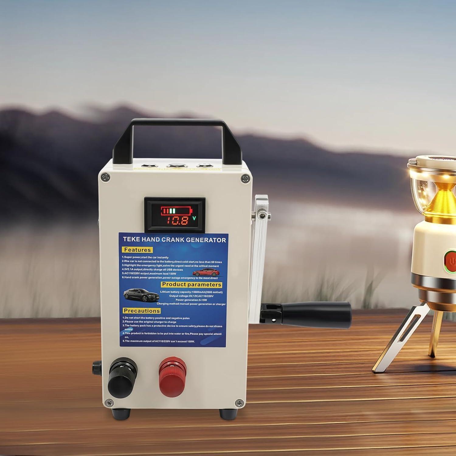 Generador Manual Portátil Mlonausz 150W para Emergencias