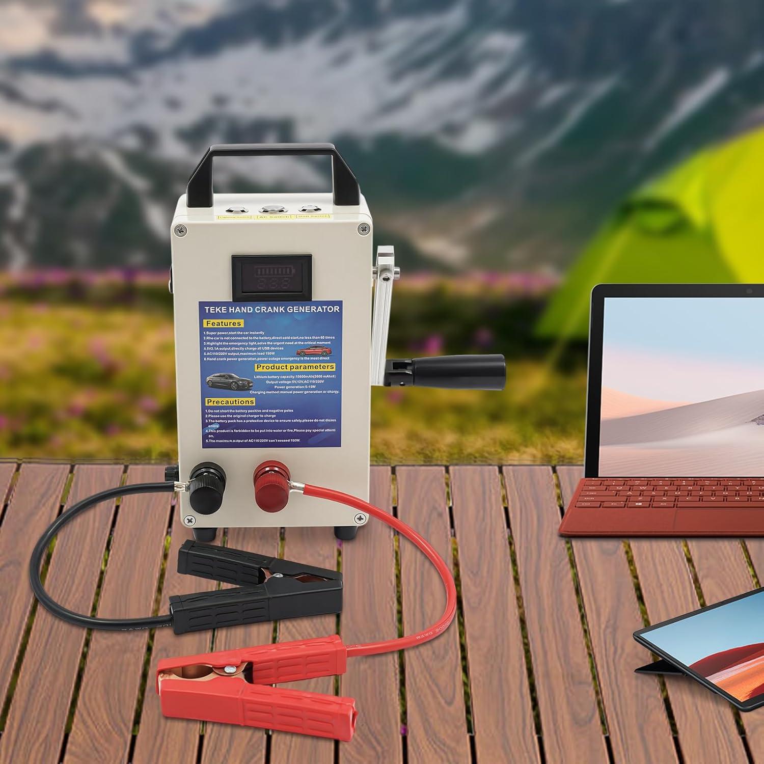 Generador Manual Portátil Mlonausz 150W para Emergencias