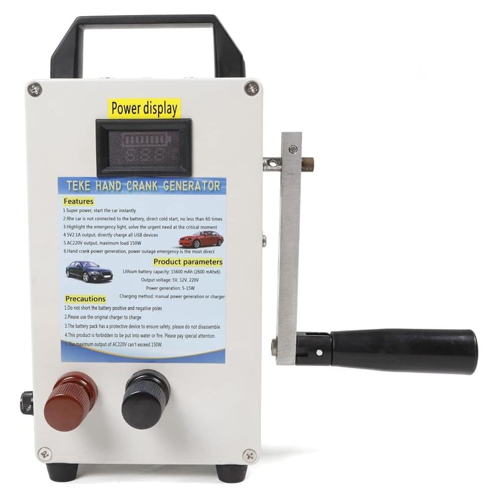 Generador de Manivela Portátil YIYIBYUS 150W Carga Móvil
