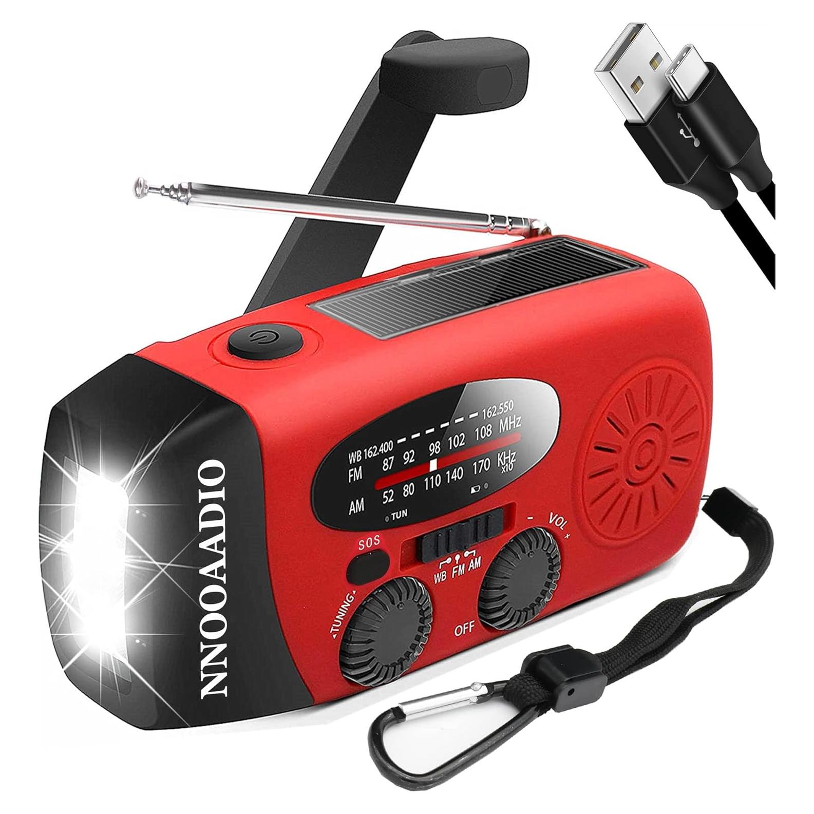 Radio de Emergencia NNOOAADIO AY-028S-R Solar 7400mAh